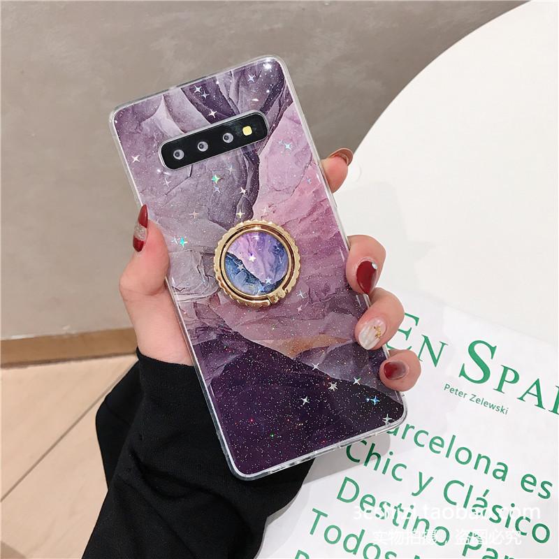 Gold Leaf Marble Bracket Soft Phone Case - LVCASE