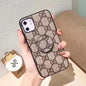Retro leather stand phone case