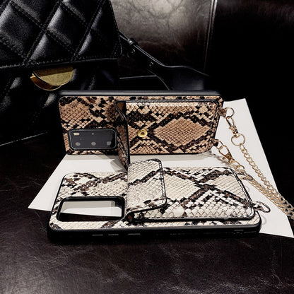 High-end leather chain phone case