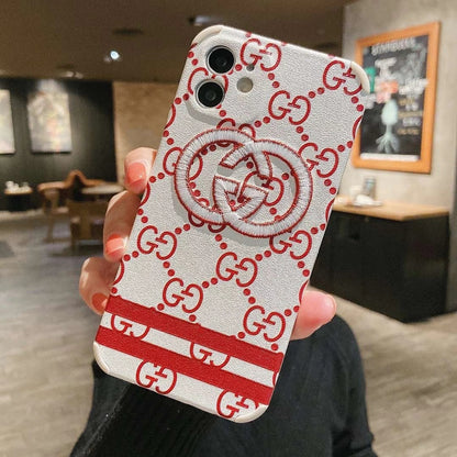 Fashion embroidered anti-drop phone case