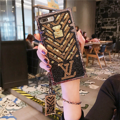 Full Diamond square phone case for iPhone