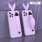 Rabbit ear silicone wristband phone case