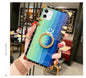 Rainbow smiley square phone case for samsung