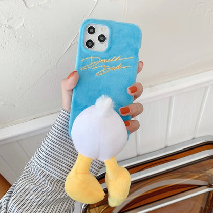 Dimensional cartoon plush phone case