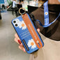 Small Daisy  Denim Wristband Phone Case - LVCASE