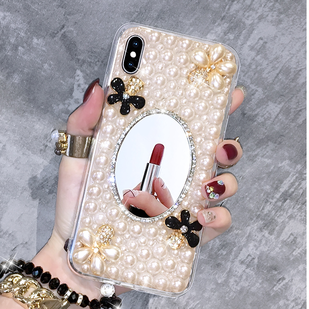 Pearl Makeup Mirror Phone Case