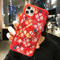Grid Retro Floral bracket phone Case