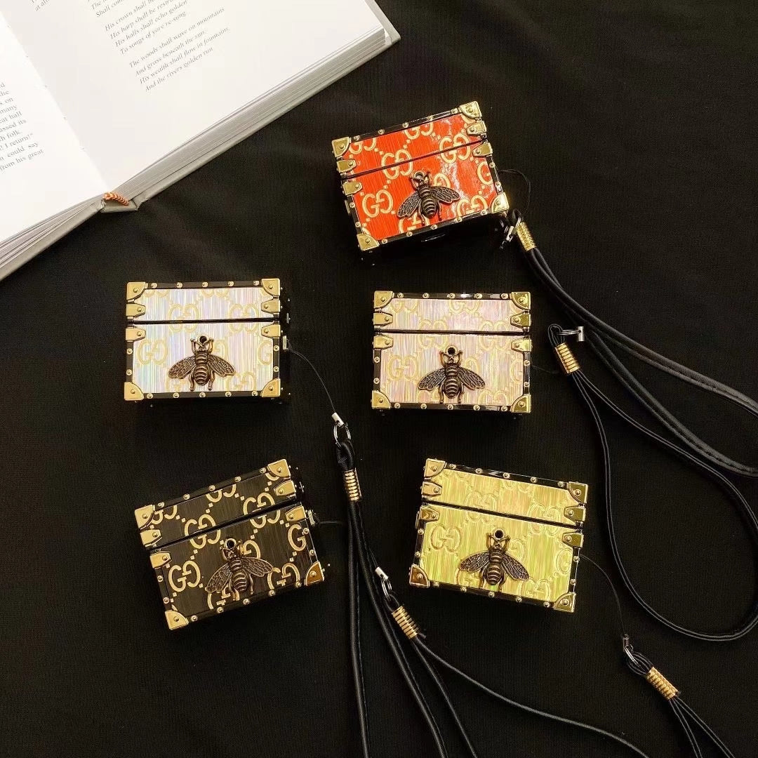 Bronzing printing Square phone case and Airpods case
