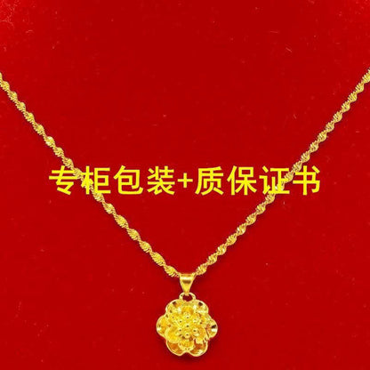 18k yellow gold necklace clavicle chain