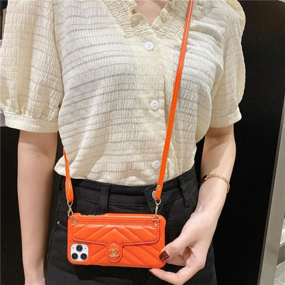 Luxurious Leather Card bag phone Case - LVCASE