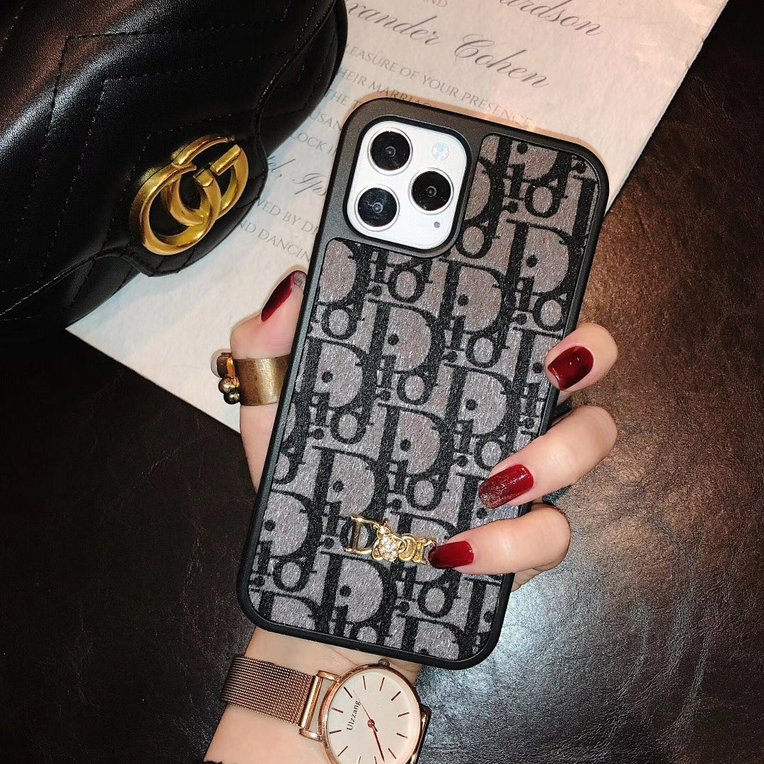 Luxury letter plush phone case