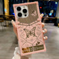 Luxury  butterfly Square Phone Case for iPhone