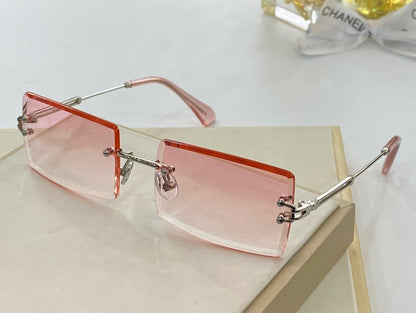 6 COLORS CONJOINED LENS RIMLESS SUNGLASSES