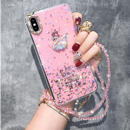 Fashion Swan Diamond Case - LVCASE