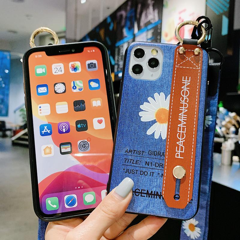 Small Daisy  Denim Wristband Phone Case - LVCASE