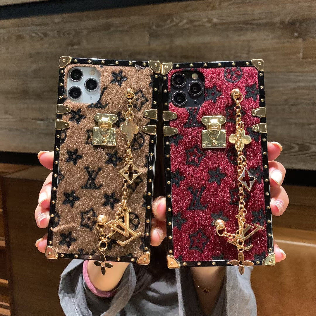 Luxury brushed square phone case