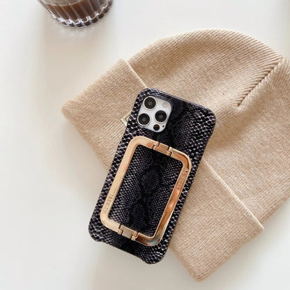 Crocodile pattern stand phone case
