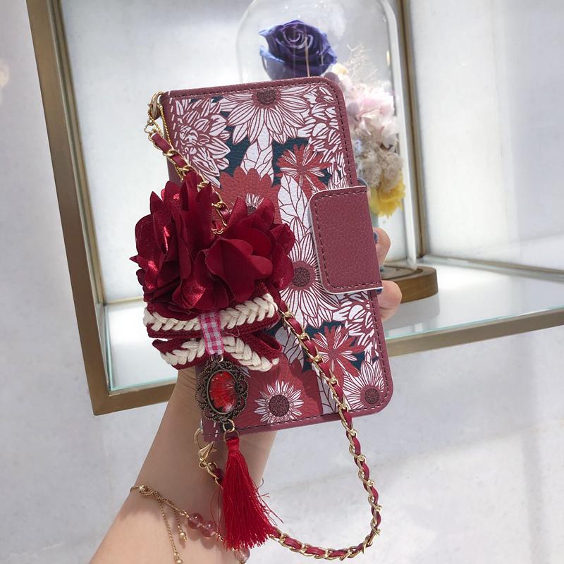 Fashion wallet Floral Clamshell Phone Case - LVCASE