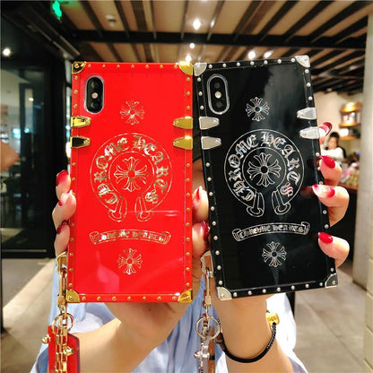 Fashion chain square phone case for Samsung