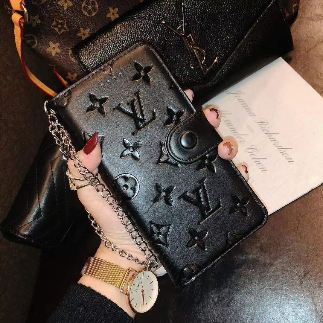 Leather card case wallet phone case