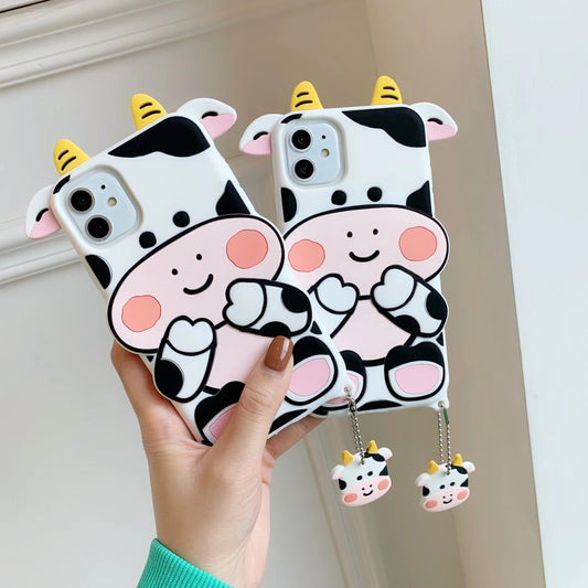 Cartoon Cow Silicone Phone Case