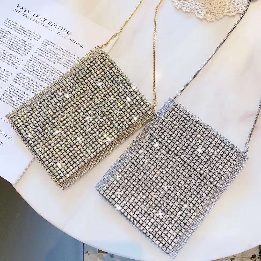 New Casual High-end Rhinestone Chain Shoulder Bag - LVCASE