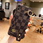 Leather card bag wrist strap phone case