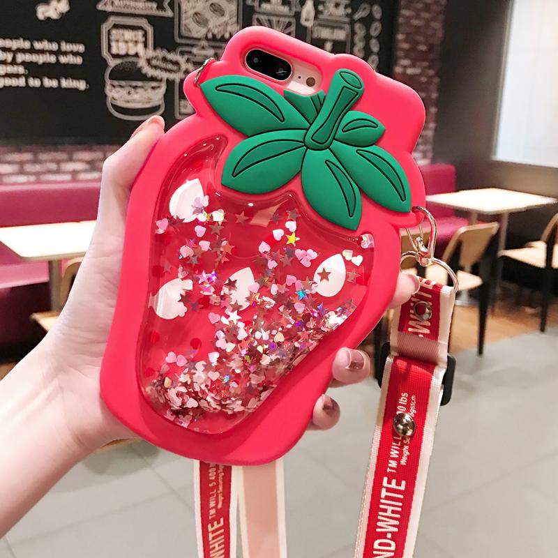 strawberry  quicksand  phone case - LVCASE