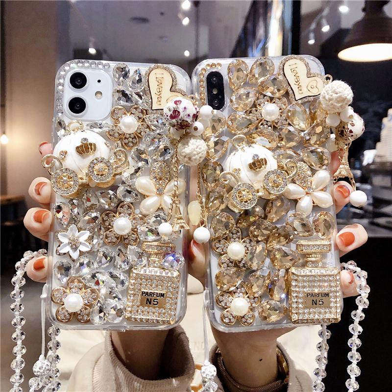 Small Fresh Rhinestones Diamond Phone Case - LVCASE
