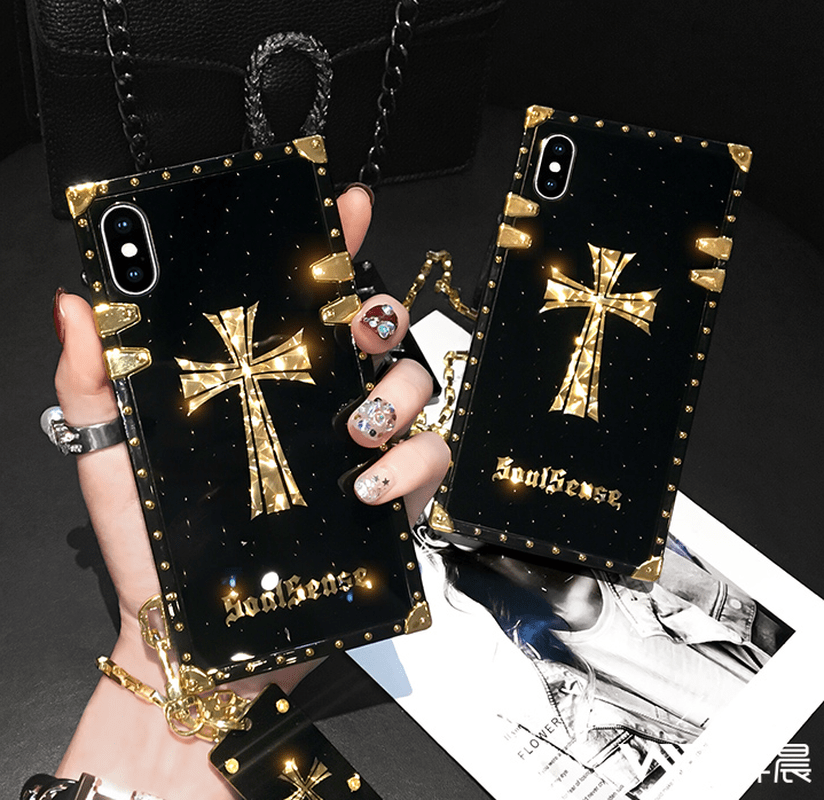 Tide Brand with Diamond Lanyard Phone Case - LVCASE