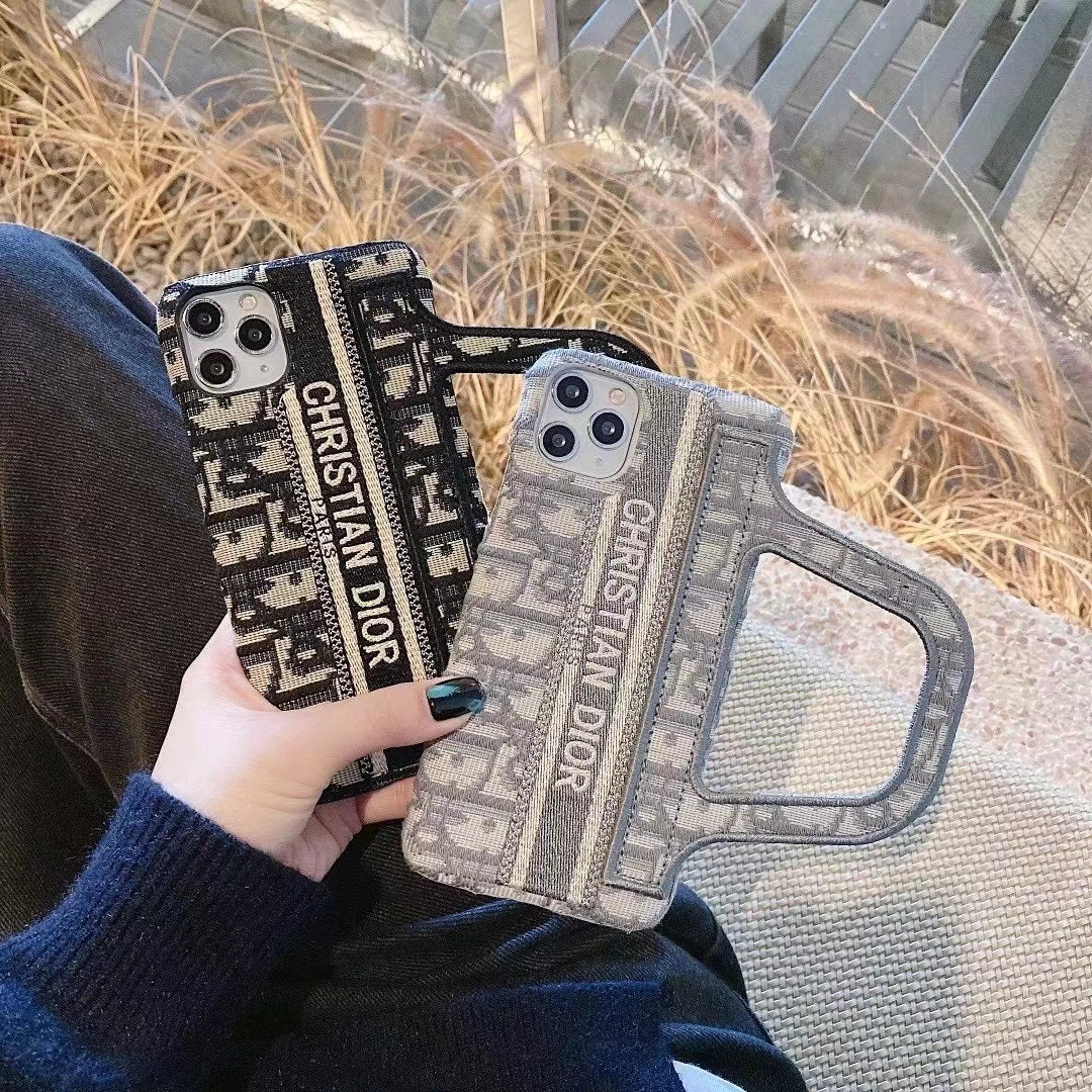 Fashion embroidery handbag phone case