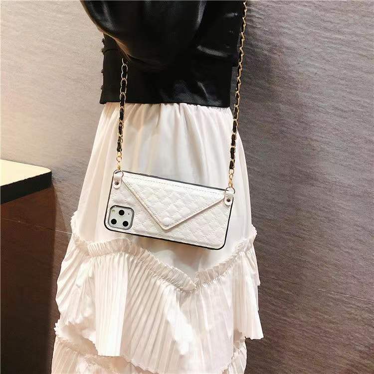 Multicolor card bag chain phone case  For iphone