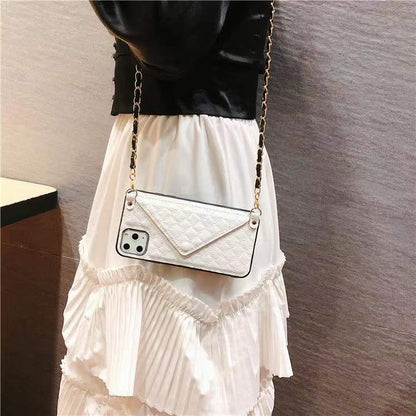 Multicolor card bag chain phone case  For iphone