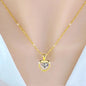 18k yellow gold necklace clavicle chain