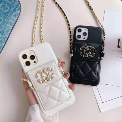 Luxury leather chain phone case  For iphone