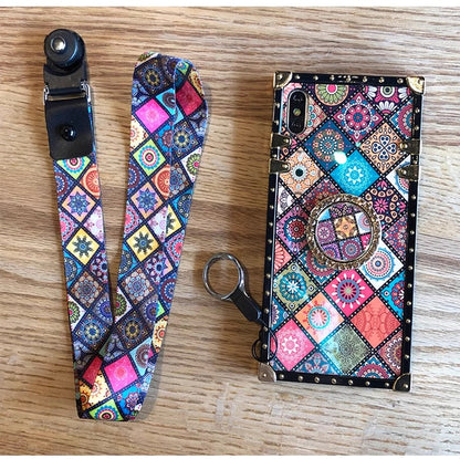 Retro Blu-ray bracket lanyard phone case