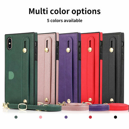 Wallet card lanyard phone case