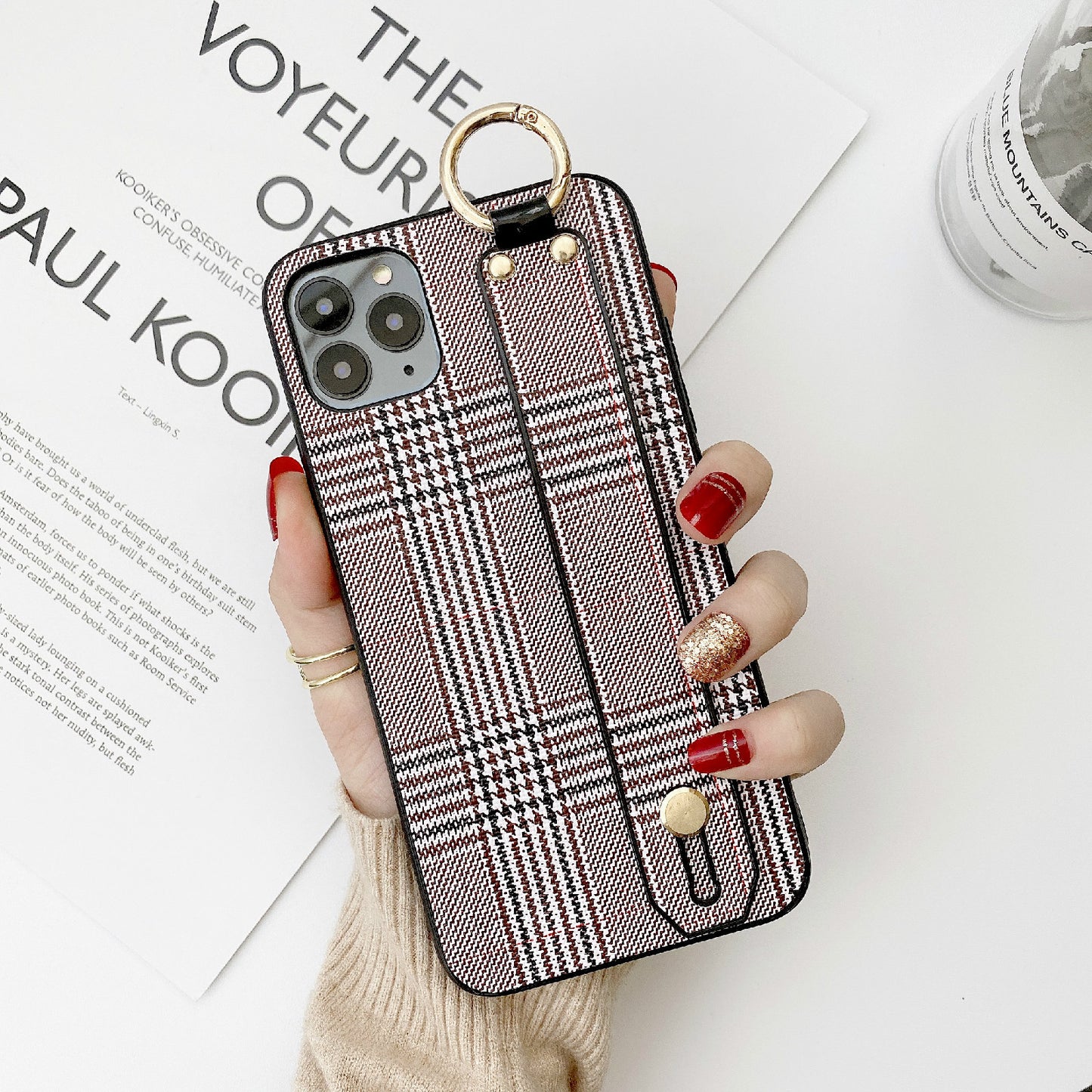 Retro Check Wristband Phone Case for iphone