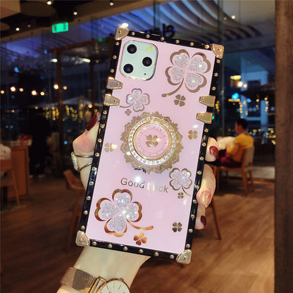 Rhinestone Bracket Square Phone Case