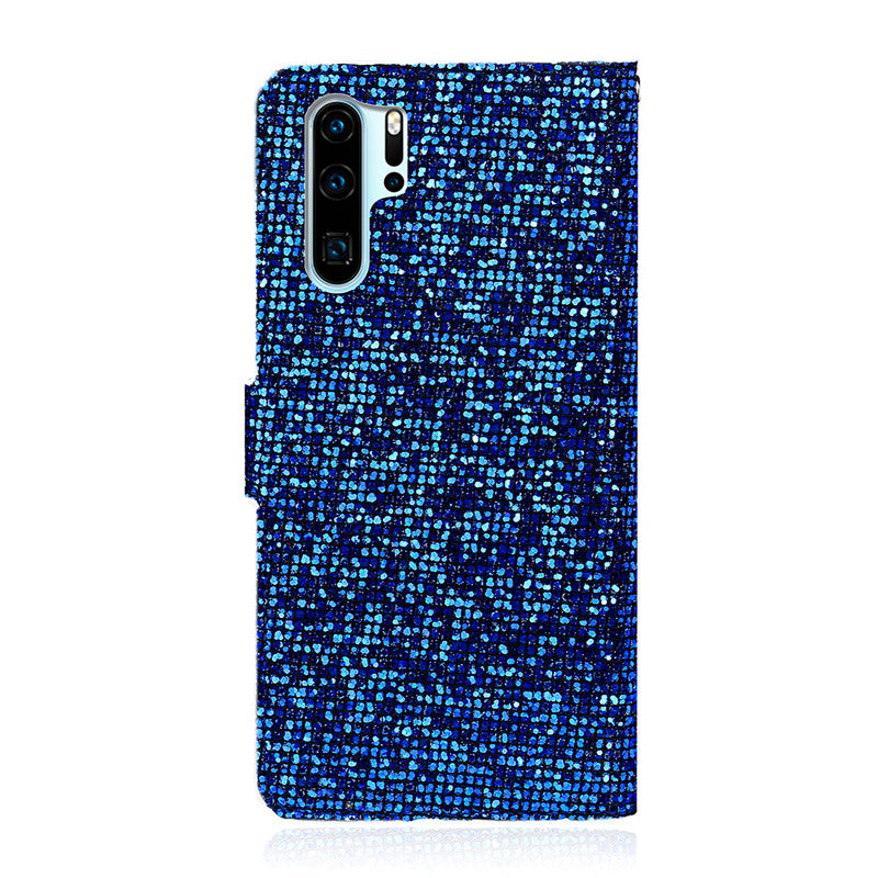 Shiny wallet lanyard phone case for huawei