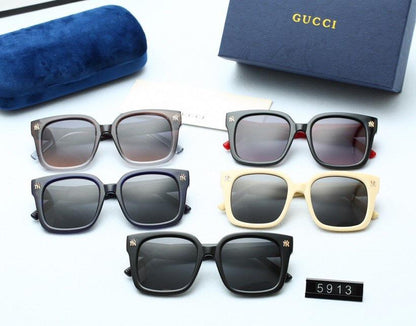 5 COLORS LETTER DECORATION TR90 SQUARE POLARIZED SUNGLASSES