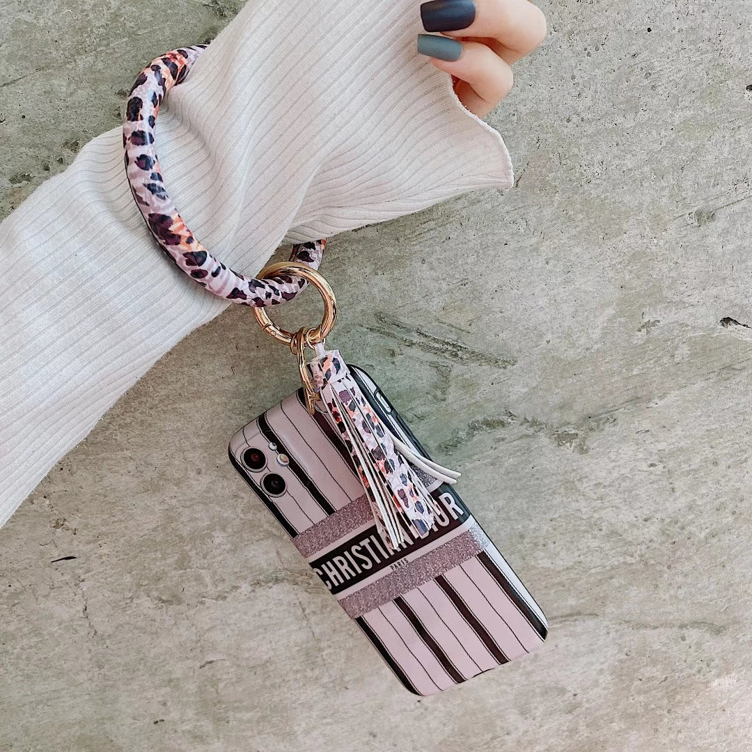 Fashion flowers bracelet phone case