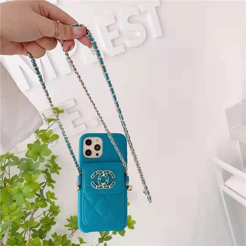 Luxury leather chain phone case  For iphone