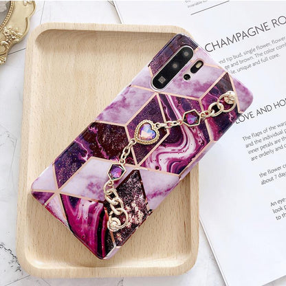 Marble gem chain phone case - LVCASE