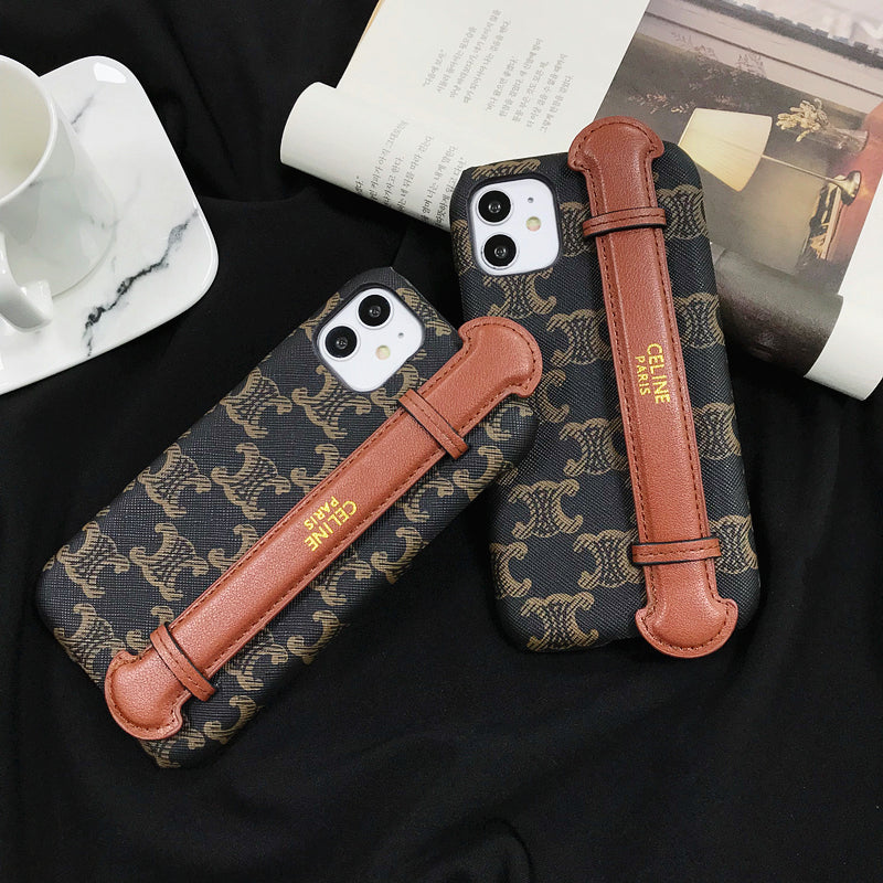 Contrast color wristband phone case