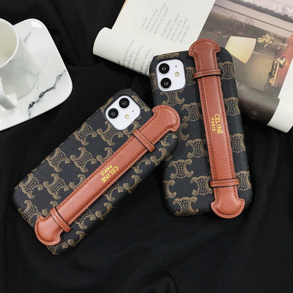 Contrast color wristband phone case
