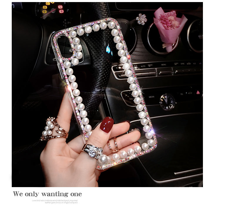 Glitter Pearl Clear Phone Cases