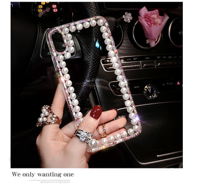Glitter Pearl Clear Phone Cases