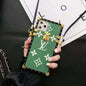Colorful leather lanyard phone case