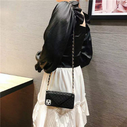 Multicolor card bag chain phone case  For iphone